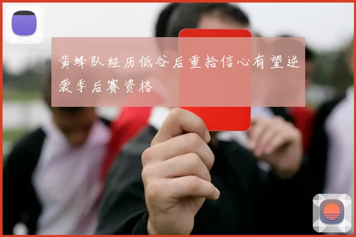 黄蜂队经历低谷后重拾信心有望逆袭季后赛资格